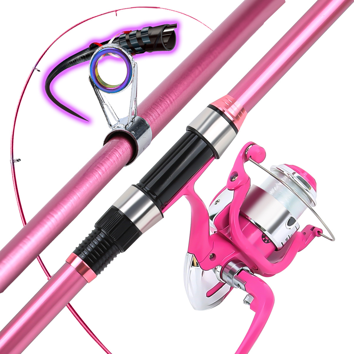 낚싯대 세트 풀 키트, 텔레스코픽 낚싯대와 스피닝 릴, - Fishing Line Spooler 리뷰 및 가격